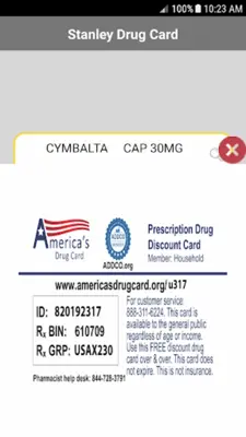 Stanley Drug Card android App screenshot 13